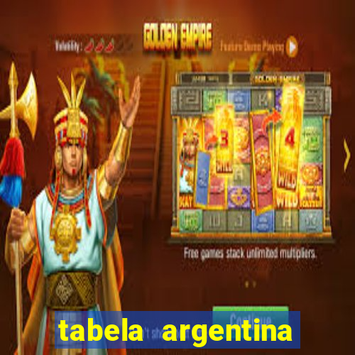 tabela argentina torneo betano